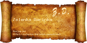 Zelenka Darinka névjegykártya